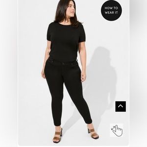 Torrid, Luxe Skinny Jean - Sateen Stretch Black, size: 20S